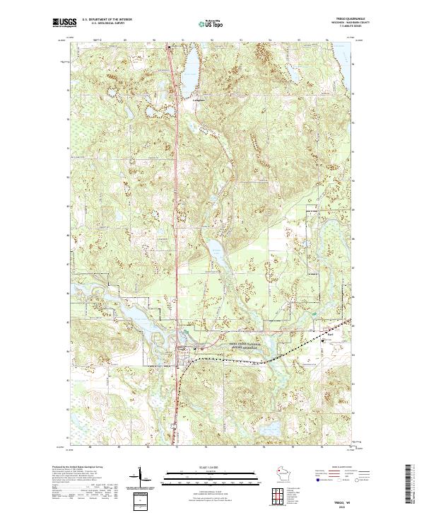 US Topo 7.5-minute map for Trego WI