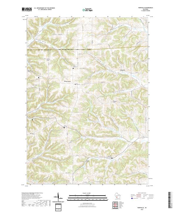 US Topo 7.5-minute map for Trippville WI