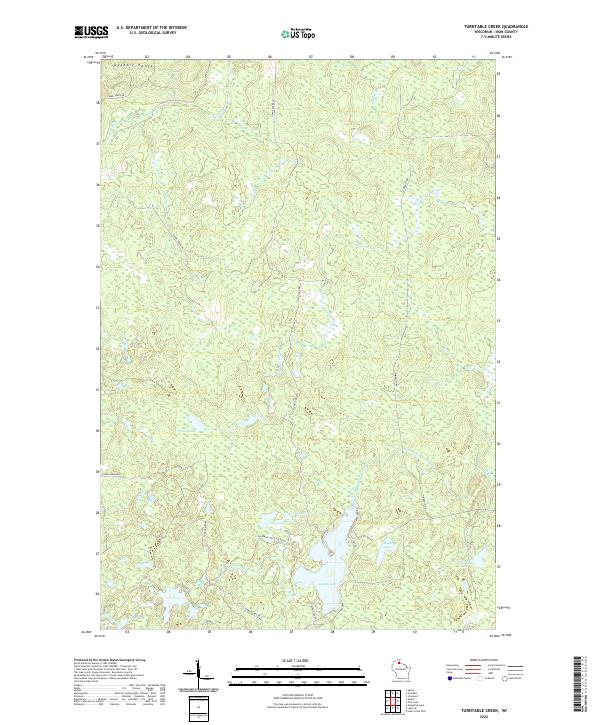 US Topo 7.5-minute map for Turntable Creek WI