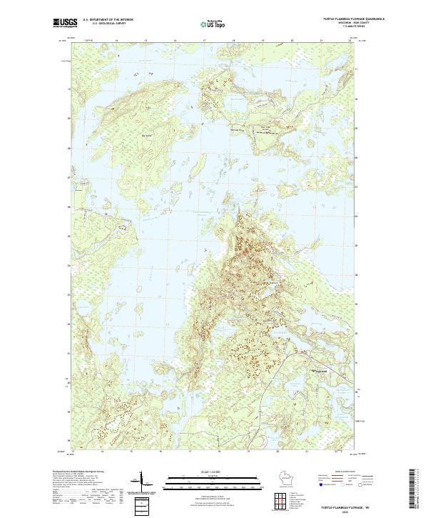 US Topo 7.5-minute map for Turtle-Flambeau Flowage WI