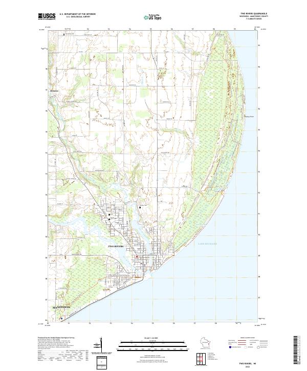 US Topo 7.5-minute map for Two Rivers WI