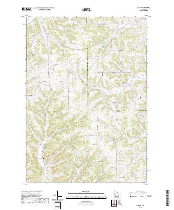 US Topo 7.5-minute map for Valton WI