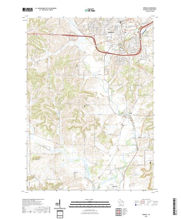 US Topo 7.5-minute map for Verona WI