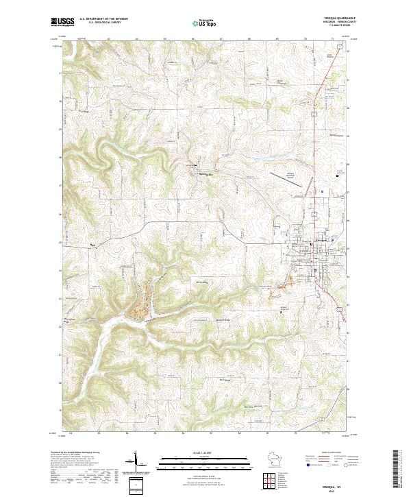 US Topo 7.5-minute map for Viroqua WI