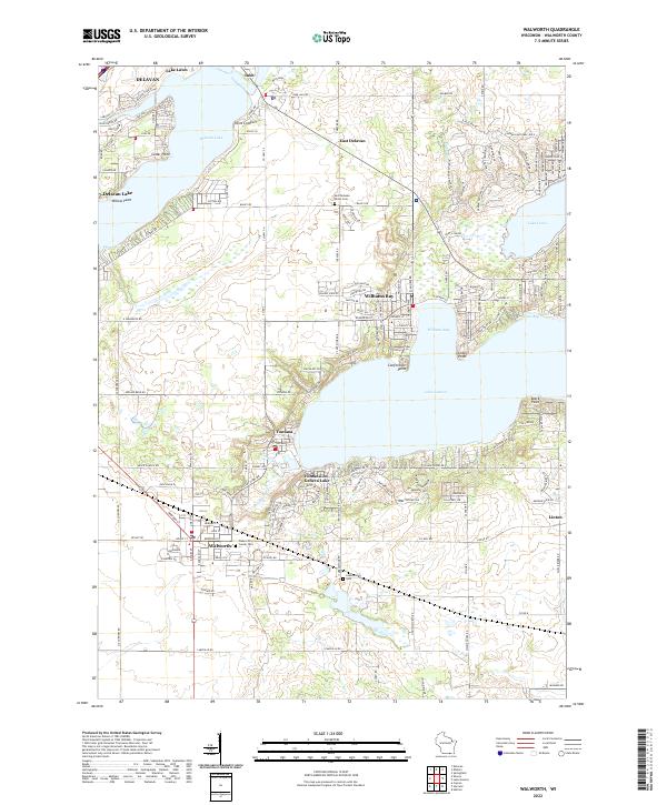 US Topo 7.5-minute map for Walworth WI