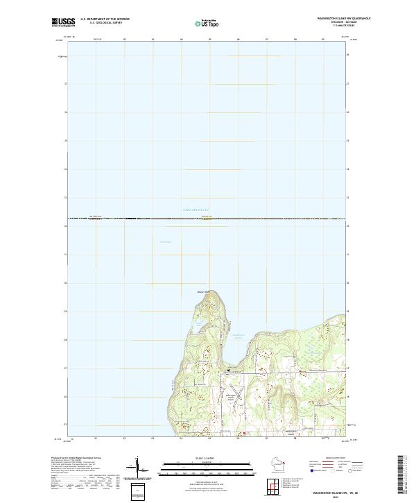 US Topo 7.5-minute map for Washington Island NW WIMI