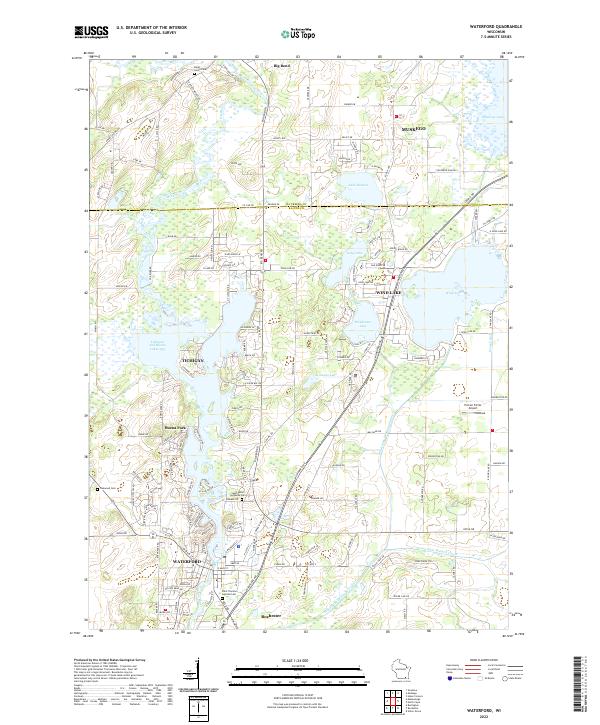 US Topo 7.5-minute map for Waterford WI