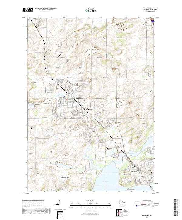 US Topo 7.5-minute map for Waunakee WI