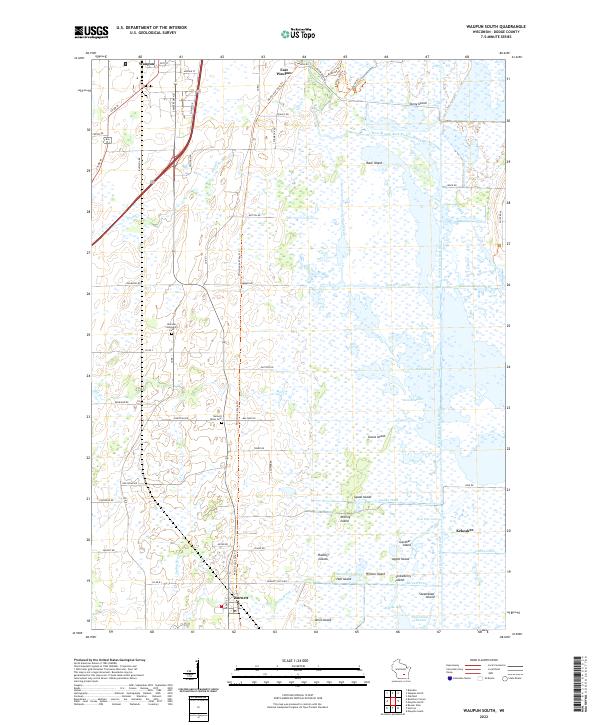 US Topo 7.5-minute map for Waupun South WI