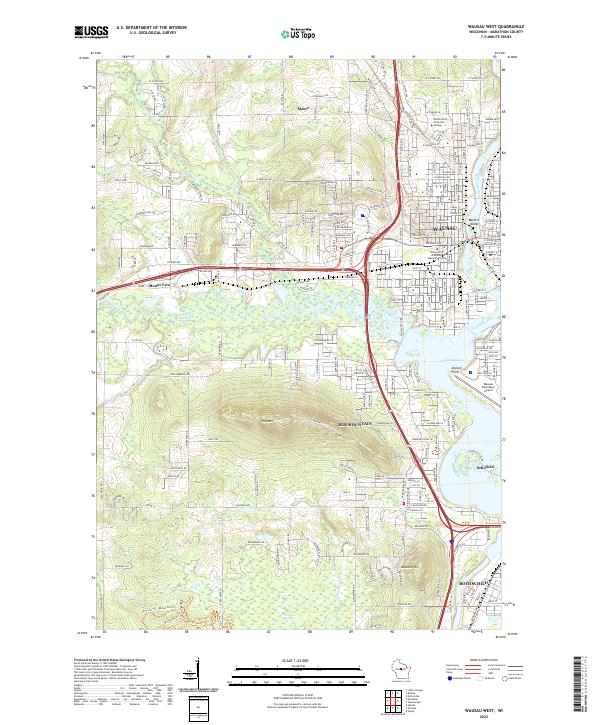 US Topo 7.5-minute map for Wausau West WI