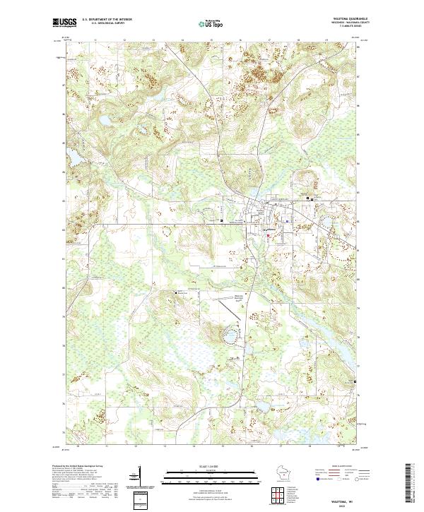 US Topo 7.5-minute map for Wautoma WI