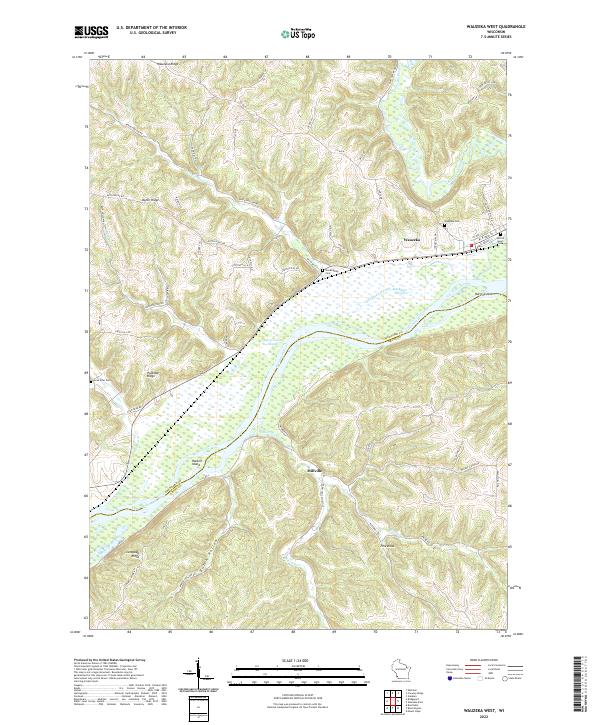 US Topo 7.5-minute map for Wauzeka West WI