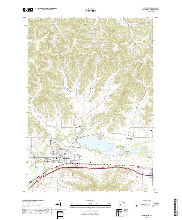 US Topo 7.5-minute map for West Salem WI