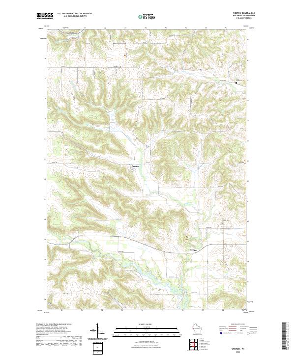 US Topo 7.5-minute map for Weston WI