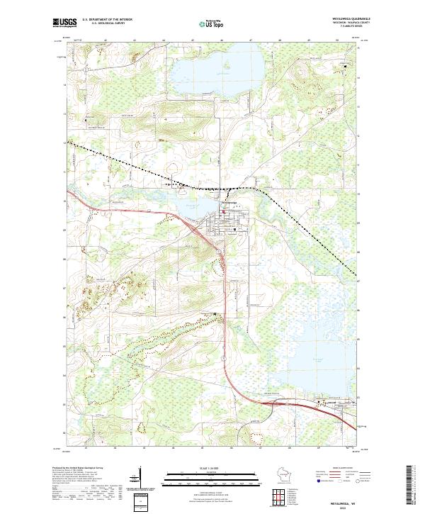 US Topo 7.5-minute map for Weyauwega WI