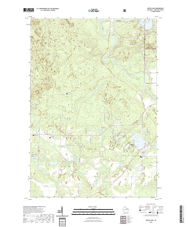 US Topo 7.5-minute map for White Lake WI