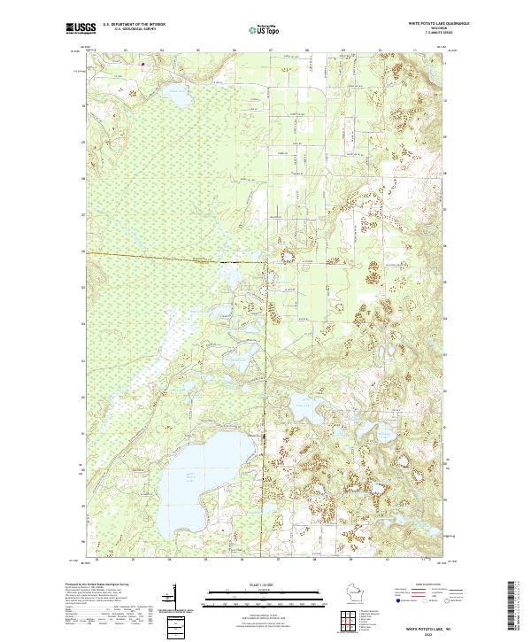 US Topo 7.5-minute map for White Potato Lake WI