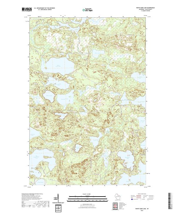 US Topo 7.5-minute map for White Sand Lake WI