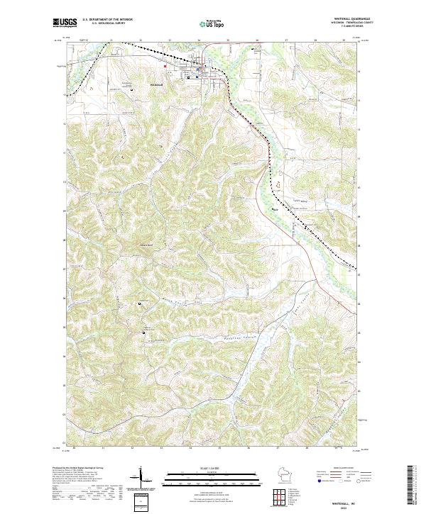 US Topo 7.5-minute map for Whitehall WI