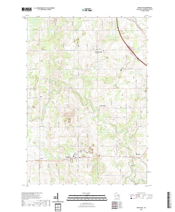 US Topo 7.5-minute map for Whitelaw WI