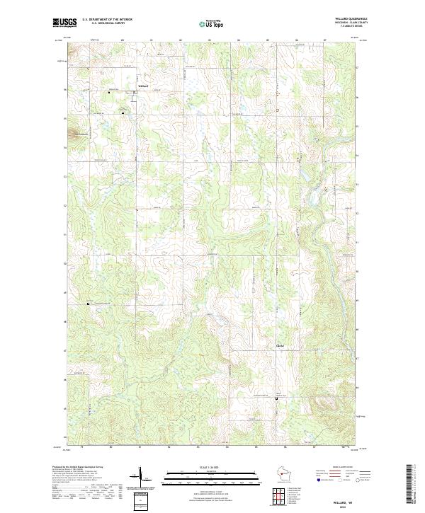 US Topo 7.5-minute map for Willard WI