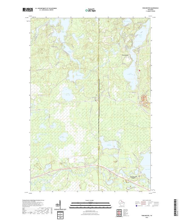 US Topo 7.5-minute map for Winchester WI