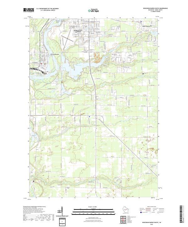 US Topo 7.5-minute map for Wisconsin Rapids South WI