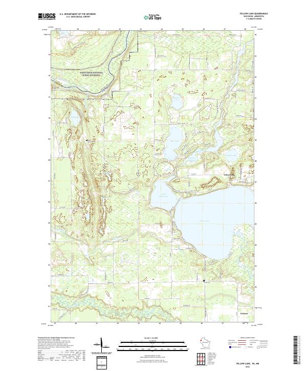 US Topo 7.5-minute map for Yellow Lake WIMN