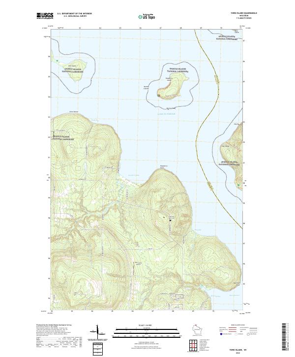 US Topo 7.5-minute map for York Island WI