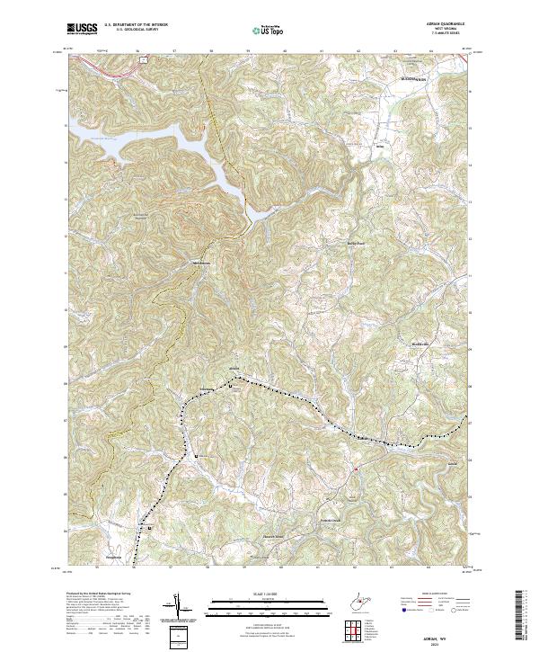 US Topo 7.5-minute map for Adrian WV