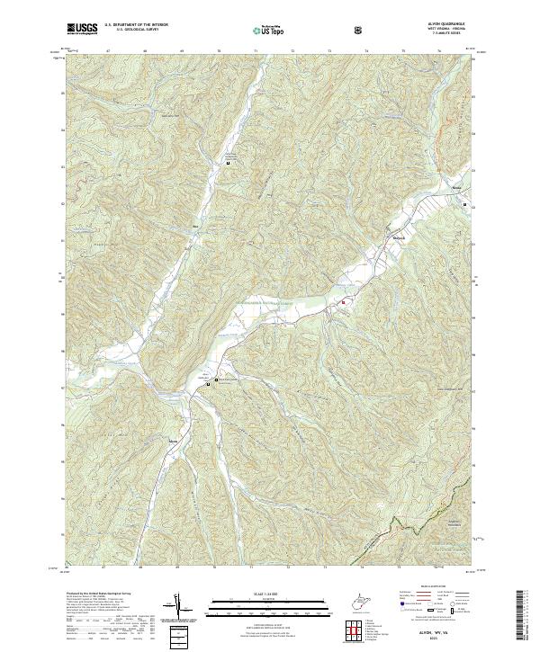 US Topo 7.5-minute map for Alvon WVVA