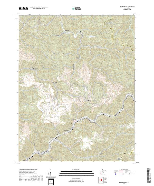 US Topo 7.5-minute map for Amherstdale WV