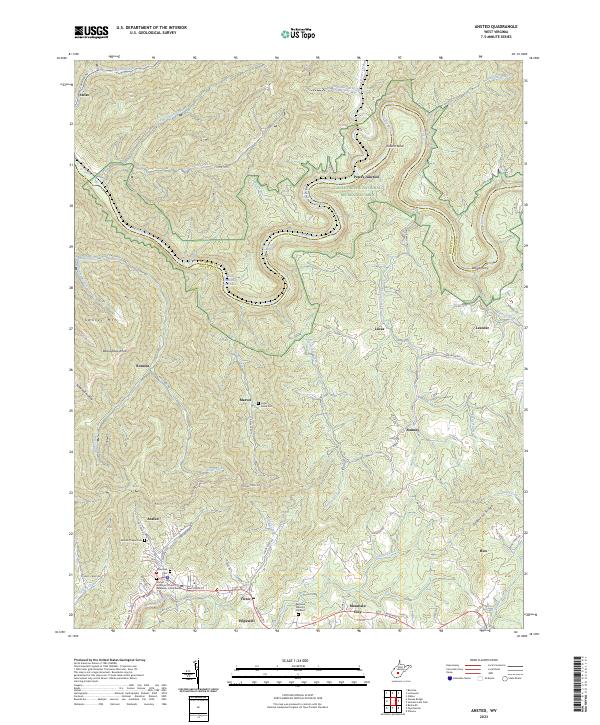 US Topo 7.5-minute map for Ansted WV