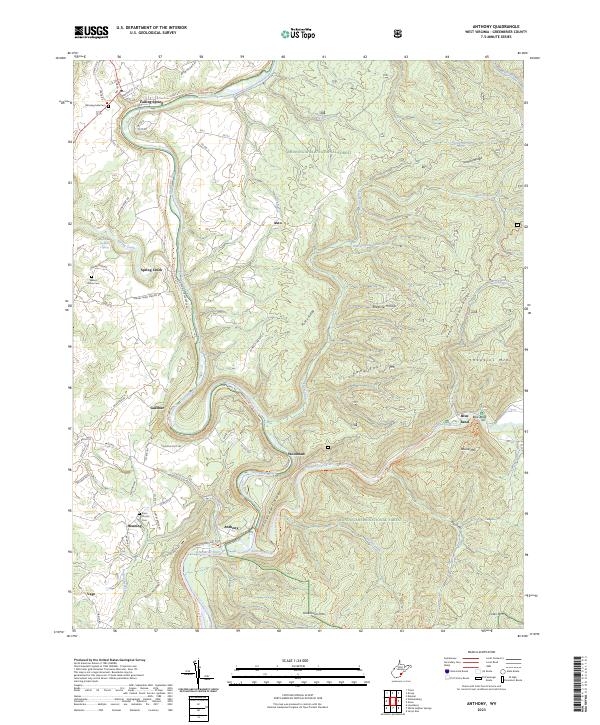 US Topo 7.5-minute map for Anthony WV