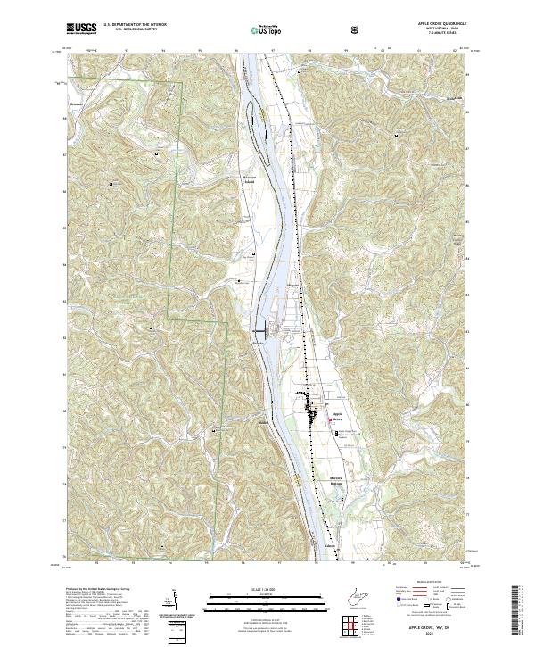 US Topo 7.5-minute map for Apple Grove WVOH