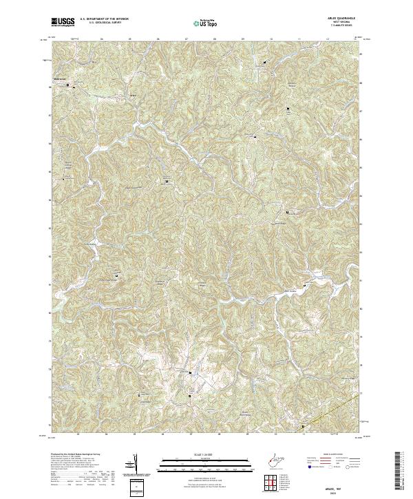 US Topo 7.5-minute map for Arlee WV