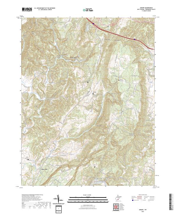 US Topo 7.5-minute map for Asbury WV