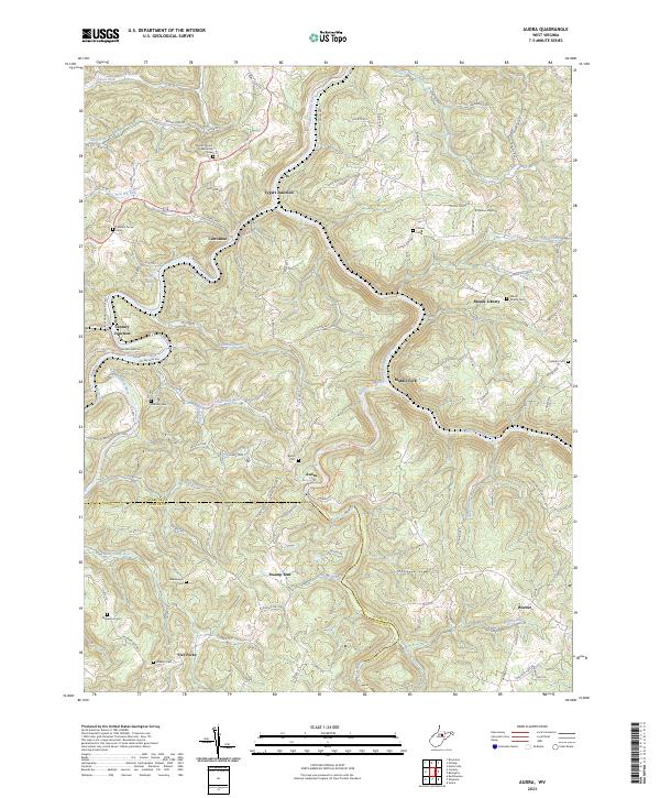 US Topo 7.5-minute map for Audra WV