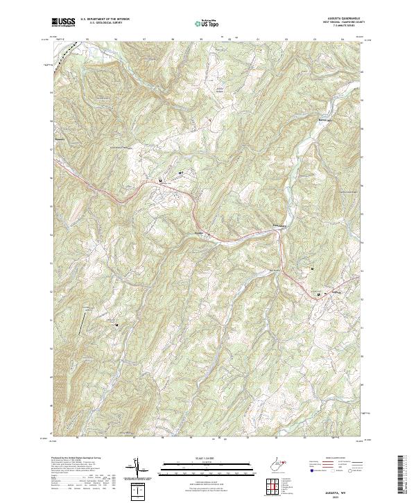 US Topo 7.5-minute map for Augusta WV