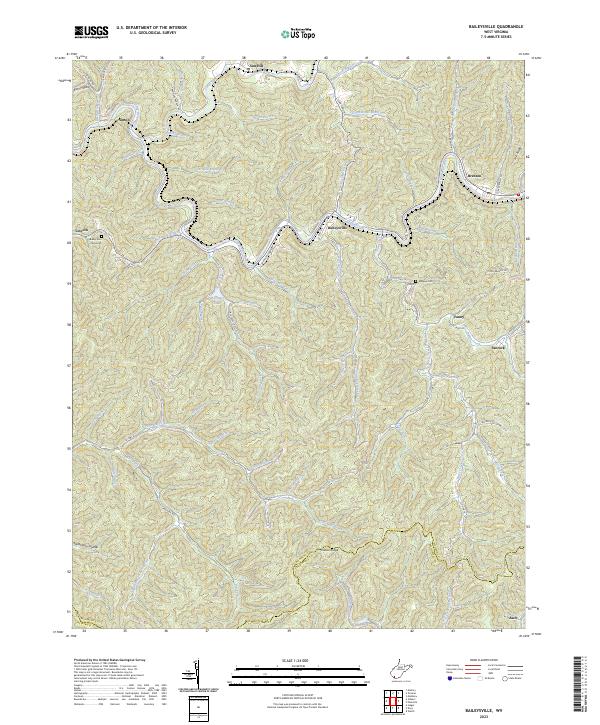 US Topo 7.5-minute map for Baileysville WV