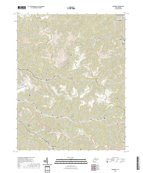 US Topo 7.5-minute map for Barnabus WV