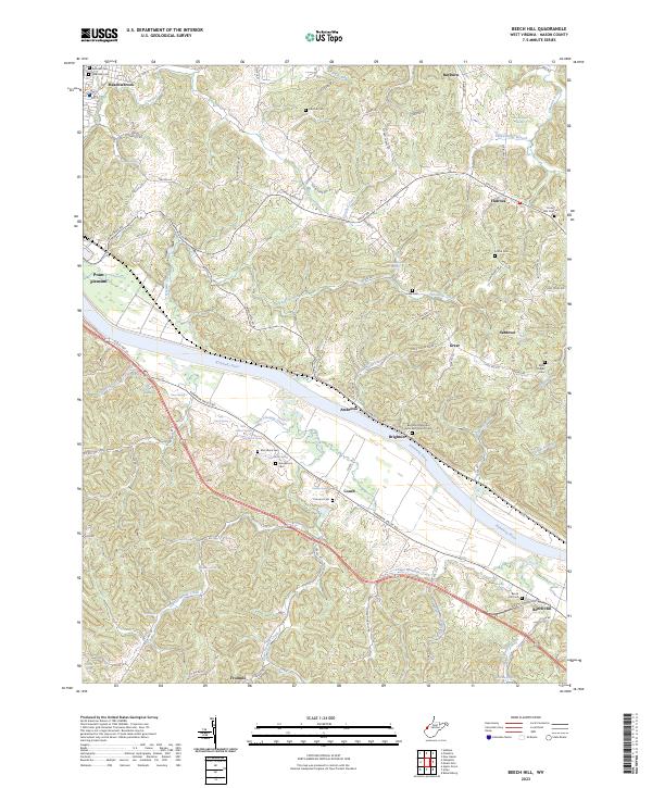 US Topo 7.5-minute map for Beech Hill WV