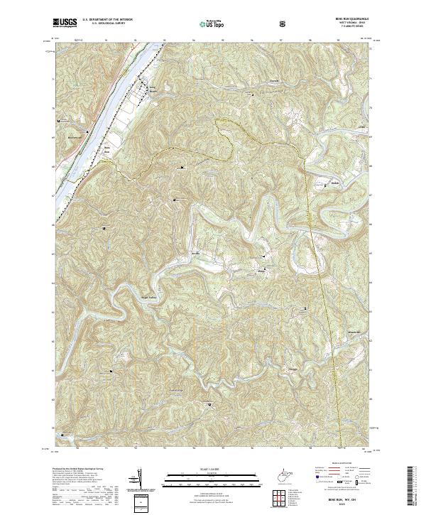 US Topo 7.5-minute map for Bens Run WVOH