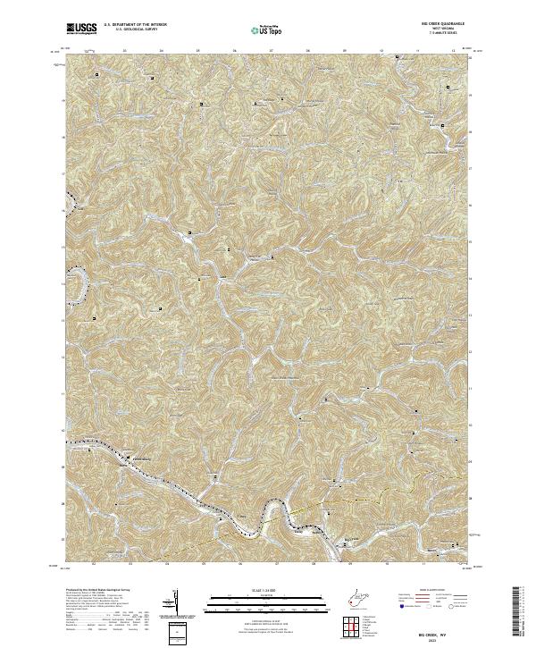 US Topo 7.5-minute map for Big Creek WV