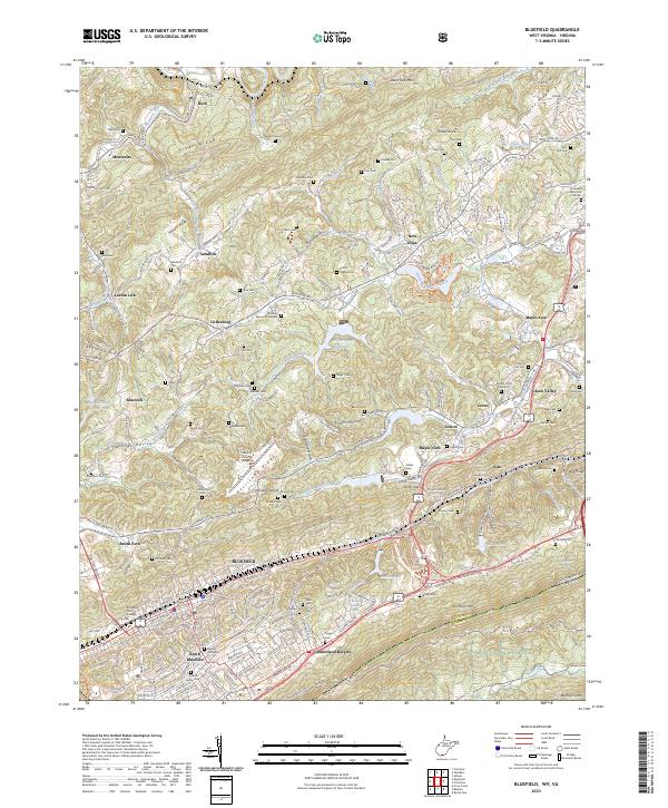 US Topo 7.5-minute map for Bluefield WVVA