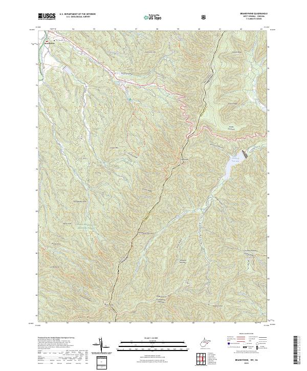 US Topo 7.5-minute map for Brandywine WVVA