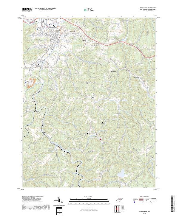 US Topo 7.5-minute map for Buckhannon WV