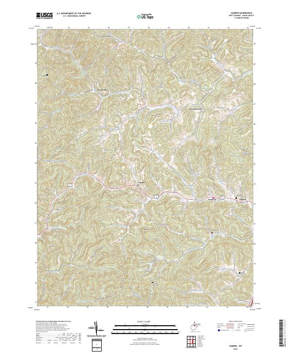 US Topo 7.5-minute map for Camden WV