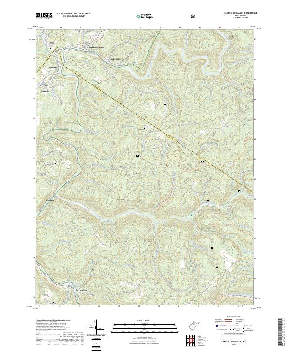 US Topo 7.5-minute map for Camden On Gauley WV