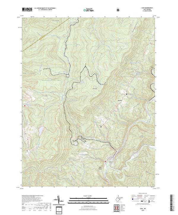 US Topo 7.5-minute map for Cass WV